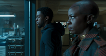 BP T&#039;Challa and Okoye are listening interrogation of Klaue