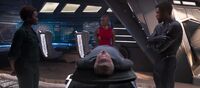 Black Panther, Okoye and Nakia are deciding the fate of Ross