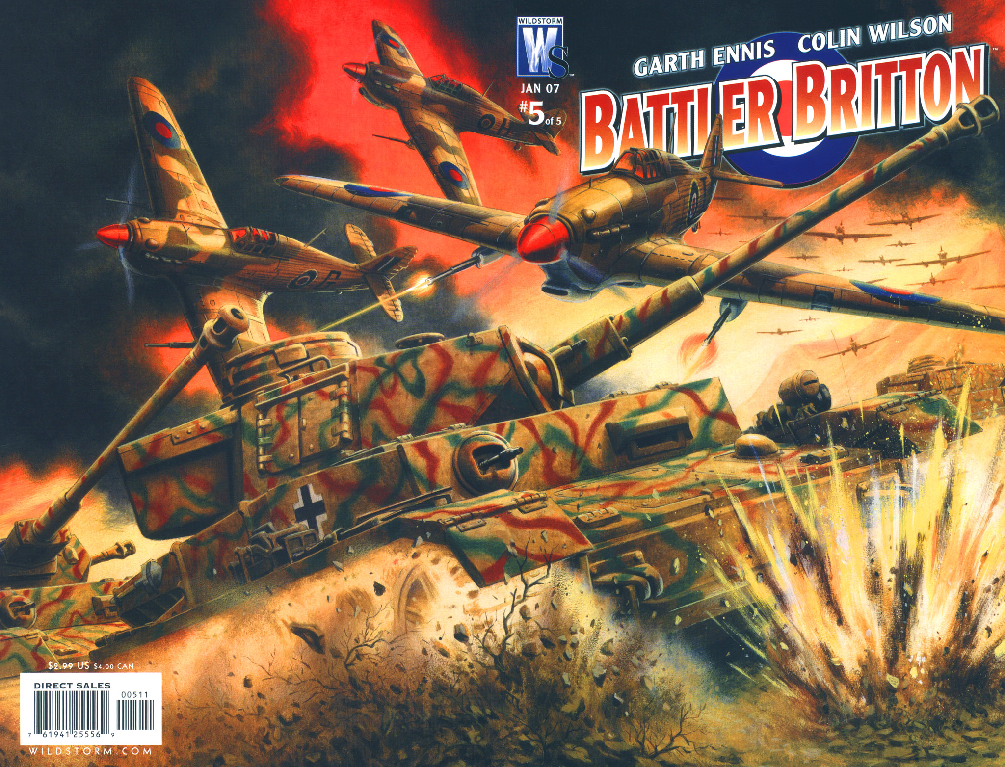 COMPLETE 5 ISSUE SERIES by GARTH ENNIS /& WILSON.WILDSTORM.2006 BATTLER BRITTON