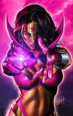 Wonder Woman as a Star Sapphire during Blackest Night