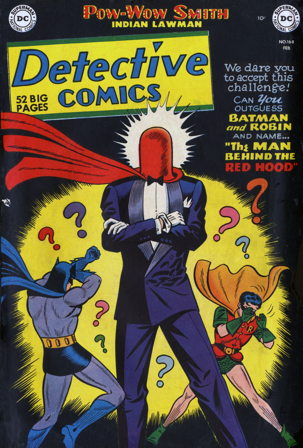 Image result for âTHE MAN BEHIND THE RED HOOD,â BATMAN VOL. 1 #168 (1951)