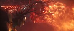 Hela Fights Surtur (Ragnarok)