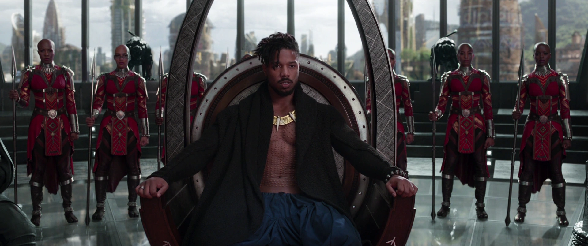 Image BP Killmonger Sitting In the Throne.png Marvel Cinematic