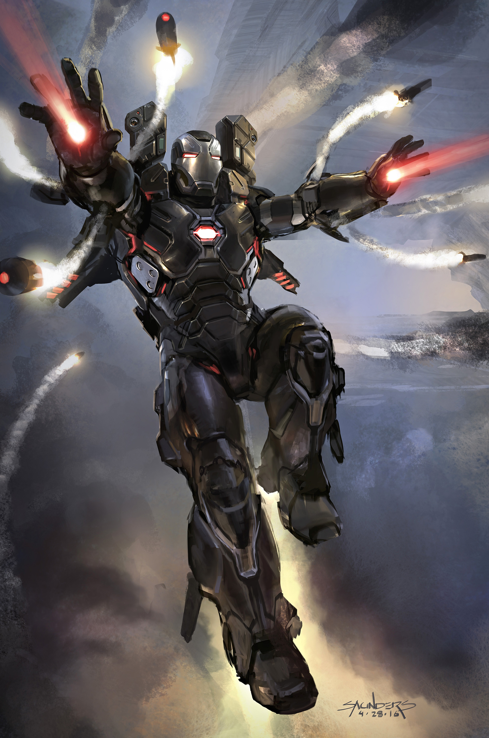 Image - Avengers Infinity War War Machine concept art 1 