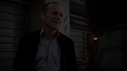 Coulson explains to Tess that the Sharknado was fiction