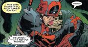 Wade Wilson (Earth-616) and Charon (Olympian) (Earth-616) from Deadpool vs. Thanos Vol 1 3 001