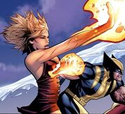 Tabitha Smith (Earth-616) and James Howlett (Earth-616) from Uncanny X-Men Vol 1 517 0001