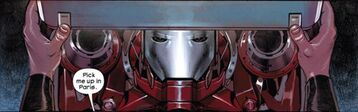 Iron Man Armor (Portable Armor) (Earth-1610) from Ultimate Comics Ultimates Vol 1 2 001