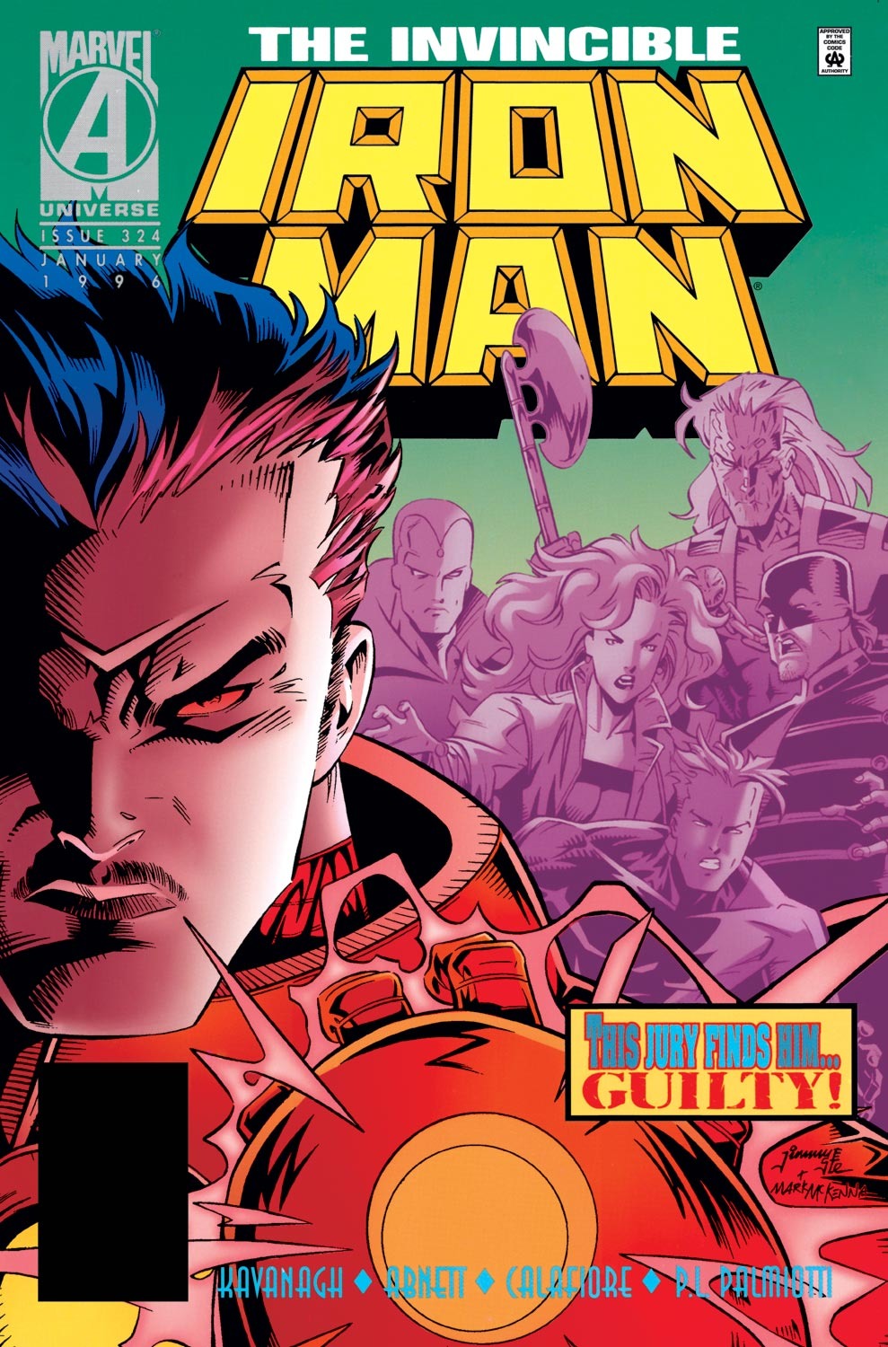 1995 Hawkeye Terry Kavanagh Jim Cheung Vol.1 The Invincible Iron Man No.323