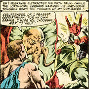 Lobros (Earth-616), Micronauts (Earth-616), and Pharoid (Earth-616) from Micronauts Vol 1 48 0001