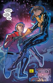 Peter Quill (Earth-616) and Katherine Pryde (Earth-616) from Guardians of the Galaxy &amp; X-Men Black Vortex Omega Vol 1 1 001