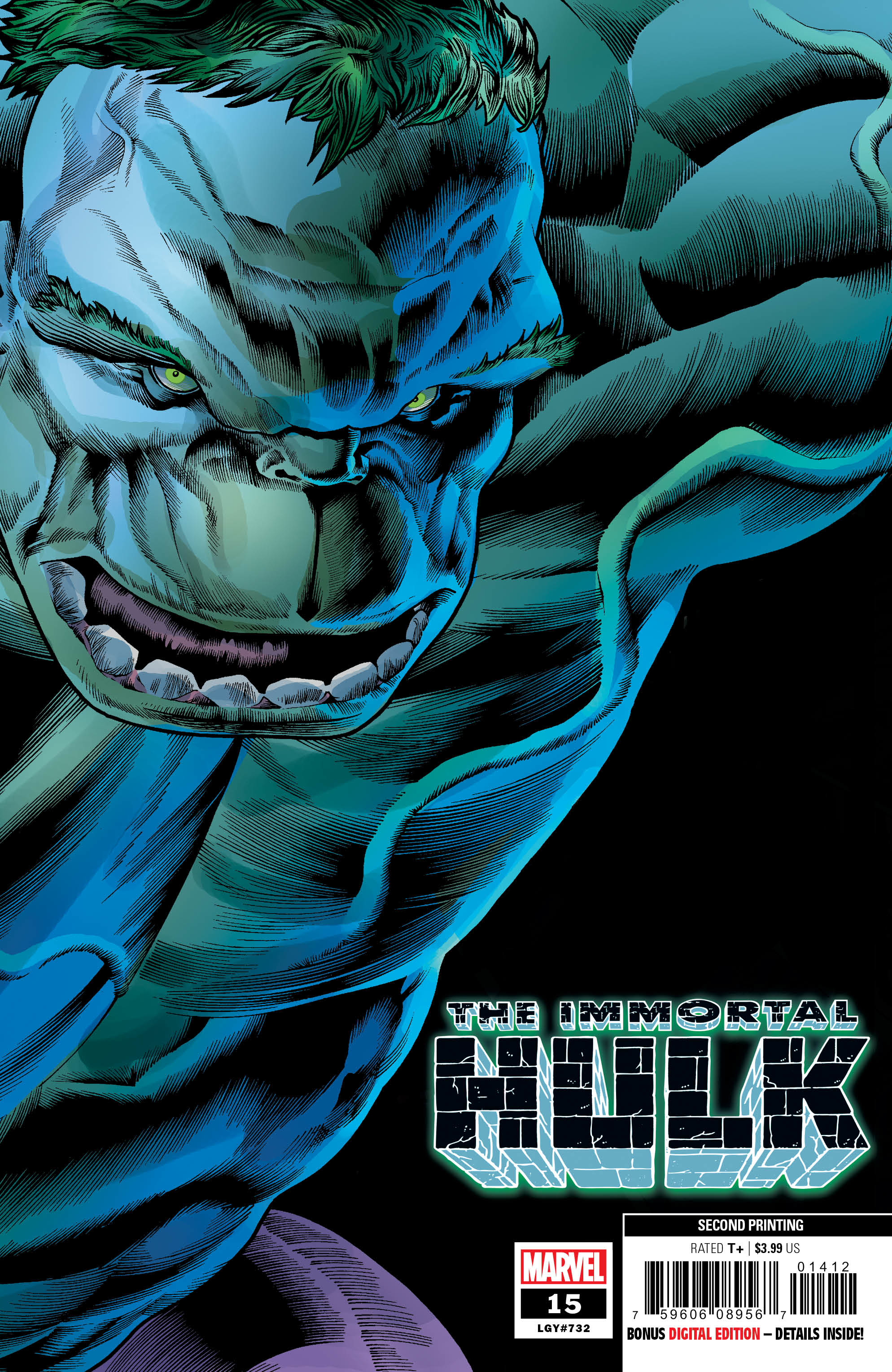 IMMORTAL HULK 12 JOE BENNETT 2nd PRINT VARIANT NM 1st ONE BELOW