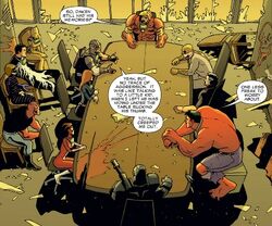 Avengers (Earth-11080), New Avengers (Earth-11080), and Avengers Academy (Earth-11080) from Marvel Universe Vs. The Avengers Vol 1 3 0001