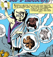 Uatu (Earth-616), Benjamin Grimm (Earth-616), and Super-Apes (Earth-616) from Fantastic Four Vol 1 13 001