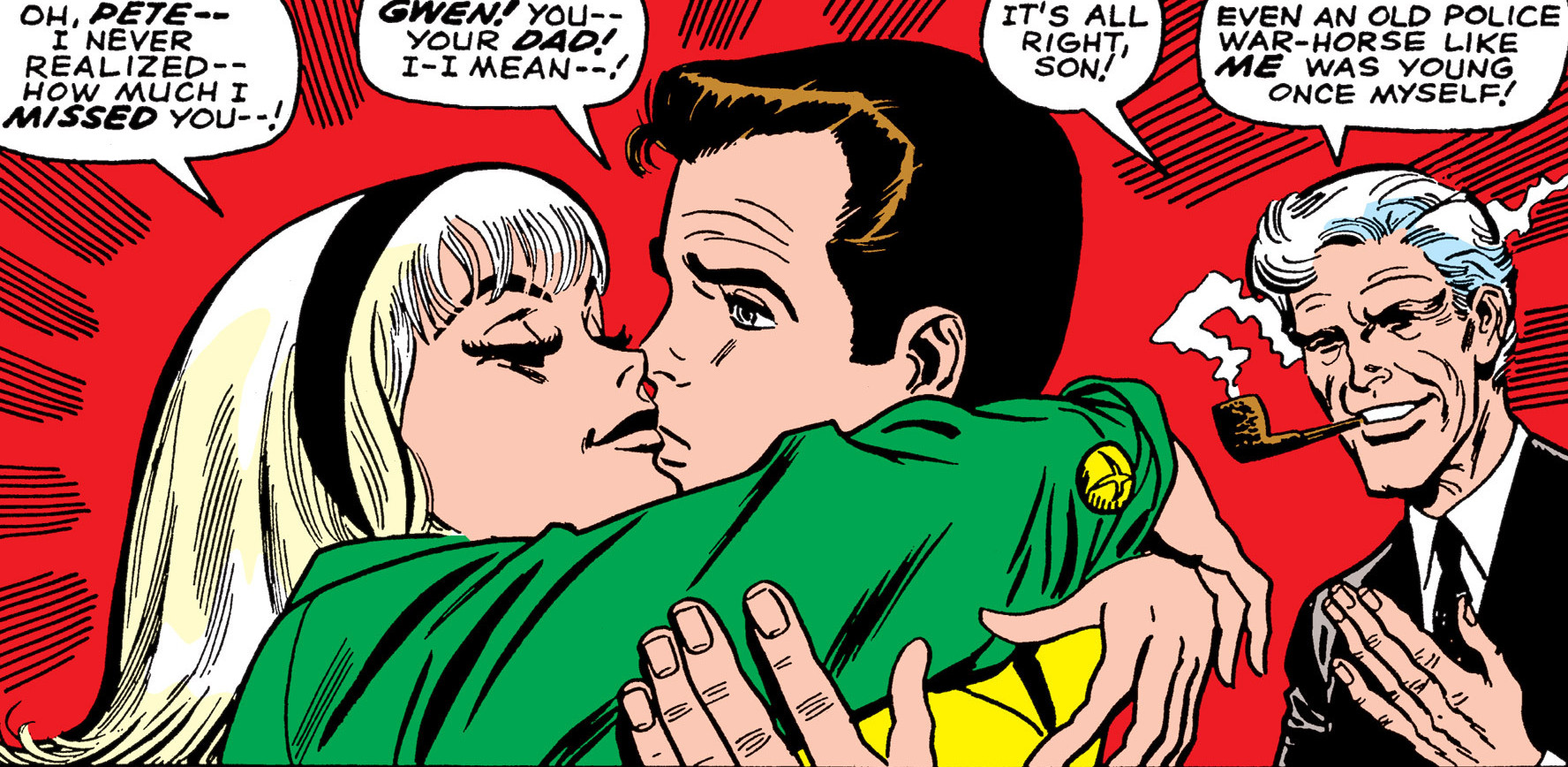 Image - Peter Parker (Earth-616) first kiss with Gwen ...