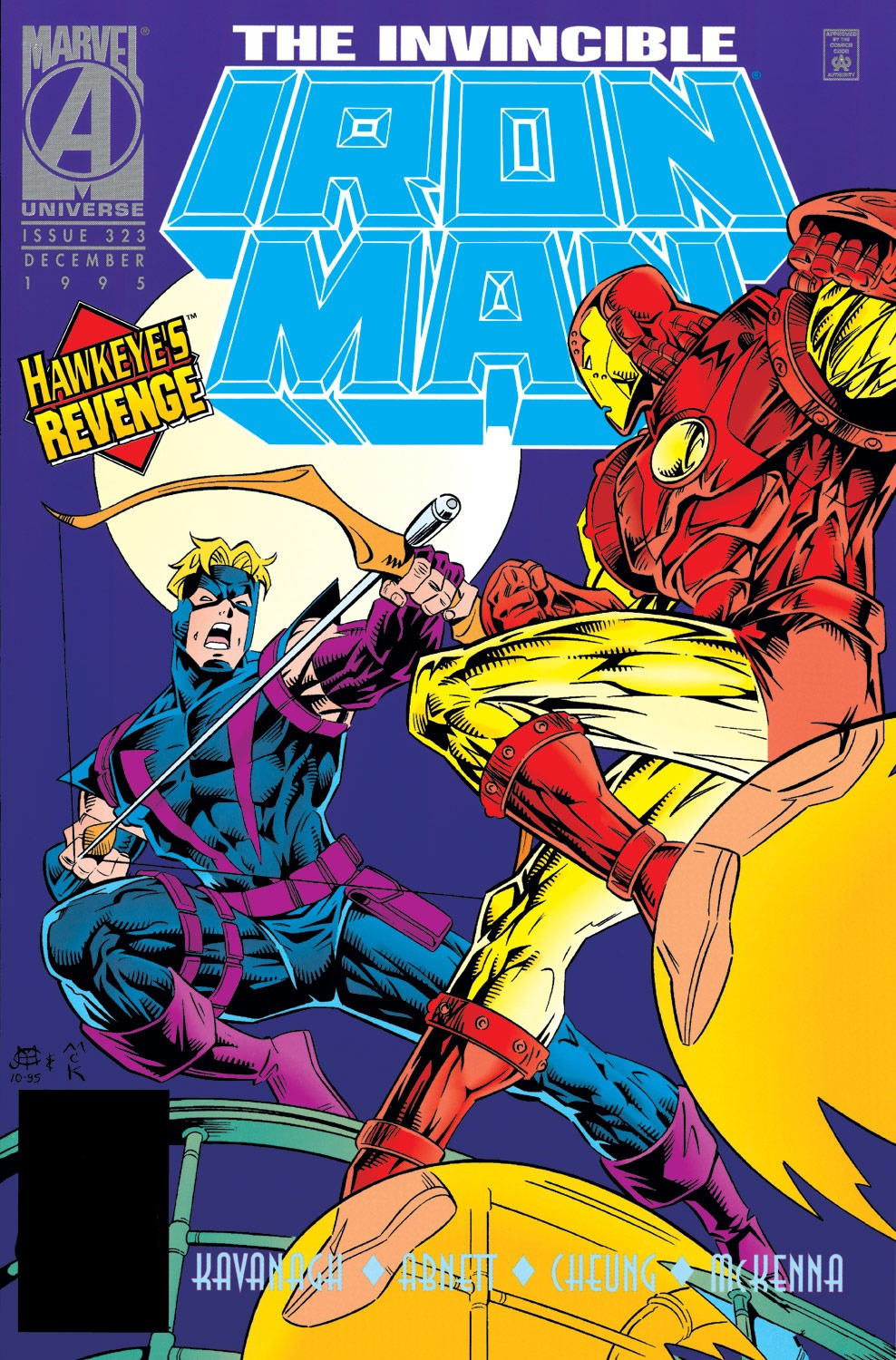 1995 Hawkeye Terry Kavanagh Jim Cheung Vol.1 The Invincible Iron Man No.323
