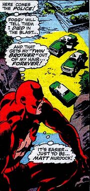 Matthew Murdock (Earth-616) fakes Mike Murdock's death from Daredevil Vol 1 41