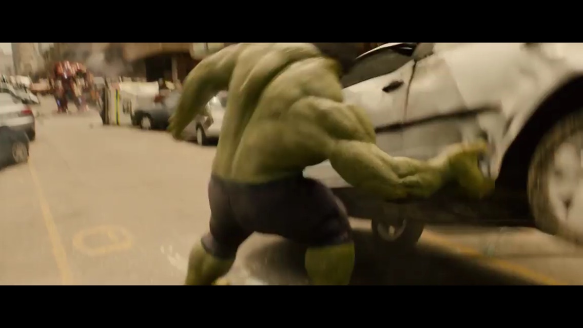 hulk smashing car