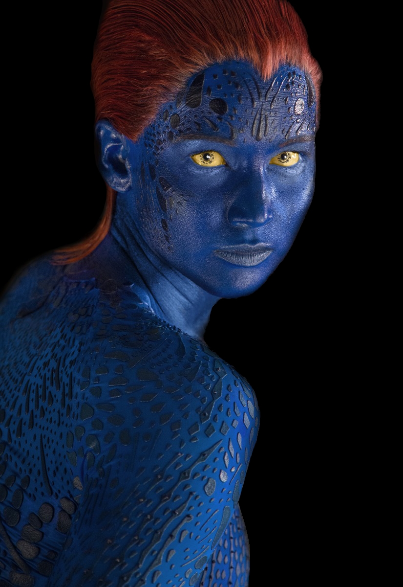 рэйвен даркхолм мисти́к. оранжевые и синие люди. люди икс рейвен и мистик. мистик люди икс. синий человечек.