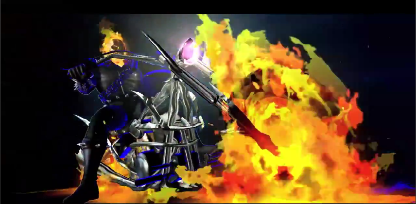umvc3 ghost rider motorcycle special