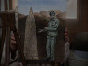 Hawkeye with the toungue depressor tower