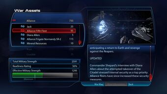 War Assets Mass Effect Wiki Fandom