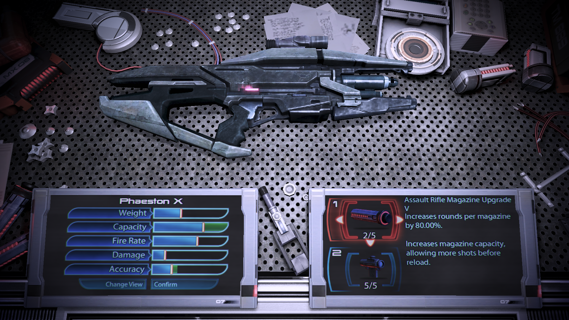 weapons in mass effect 2