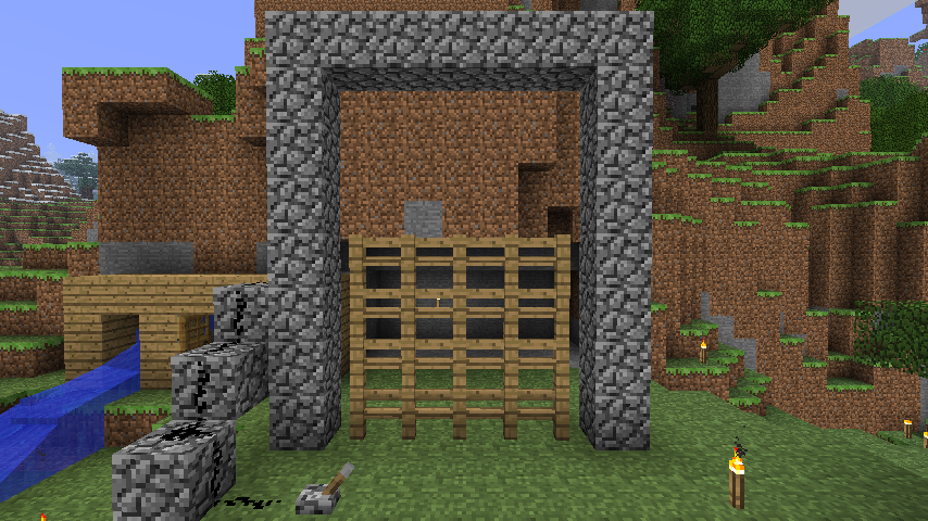 Door Fence Minecraft Crafting Recipe For Oak Fence Gate Sc 1 St