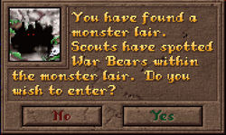 Encounter Lair Dialog