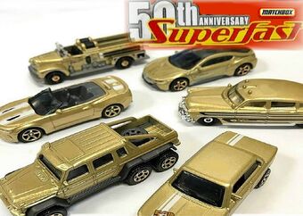 gold matchbox cars