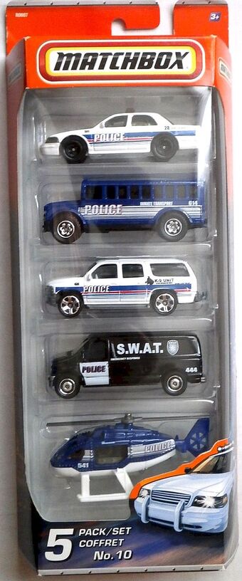 matchbox 5 pack police