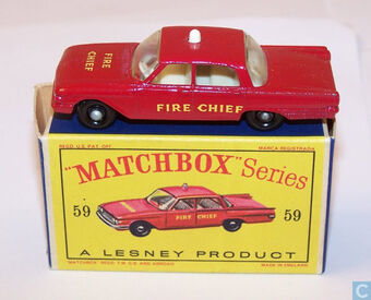 matchbox 59 fire chief car