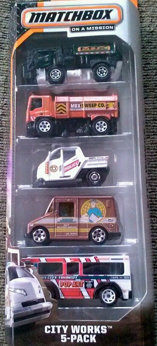 image 2015 matchbox city works 5 pack jpg matchbox cars wiki matchbox city works
