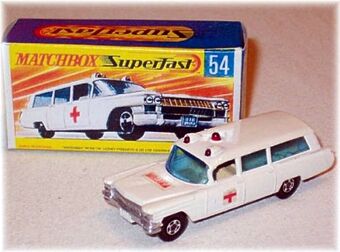 matchbox series no 54 s&s cadillac ambulance