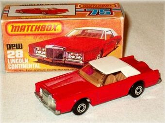 lincoln continental matchbox