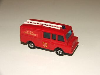 matchbox land rover fire truck