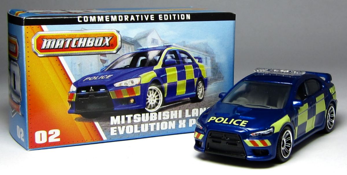 Mitsubishi Lancer Evolution X Police 2010 Matchbox Cars