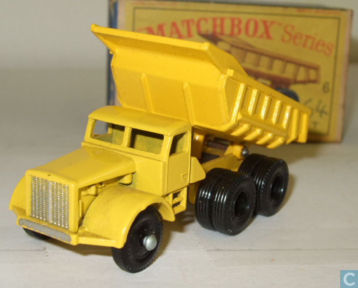 matchbox yellow dump truck