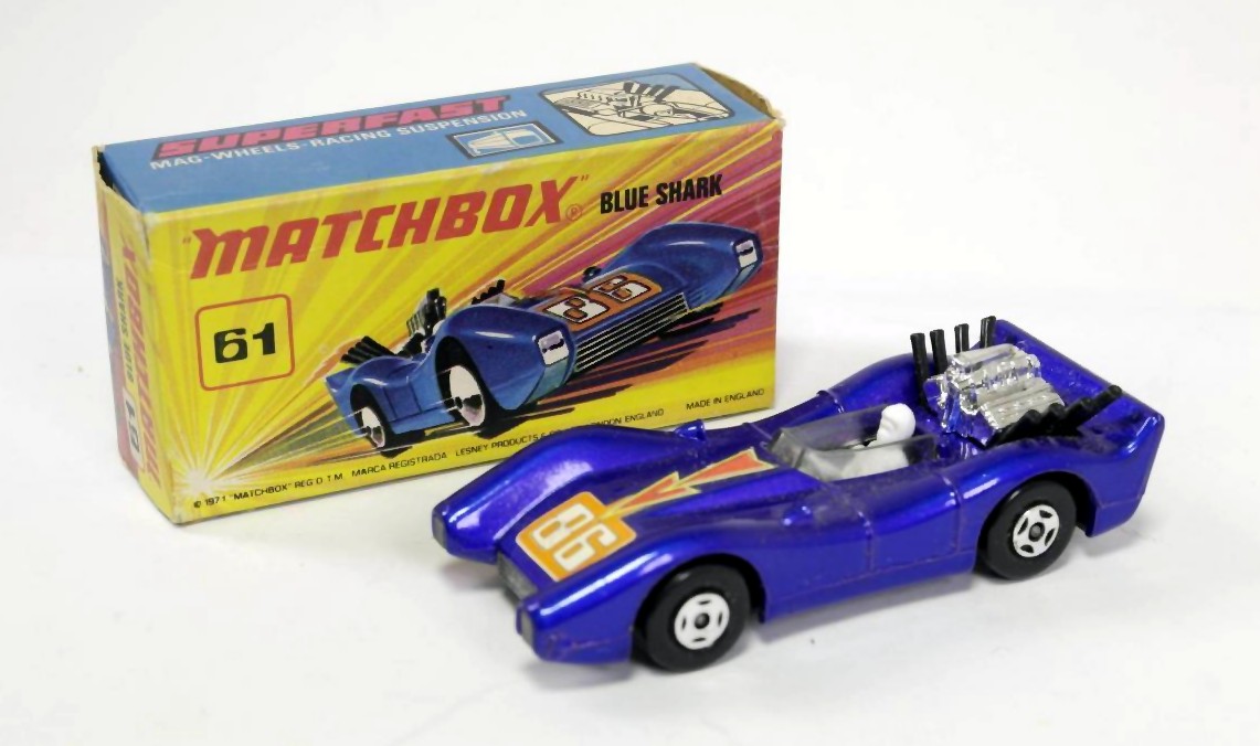 blue matchbox car