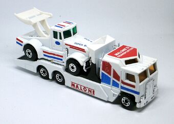 matchbox kenworth cabover racing transporter