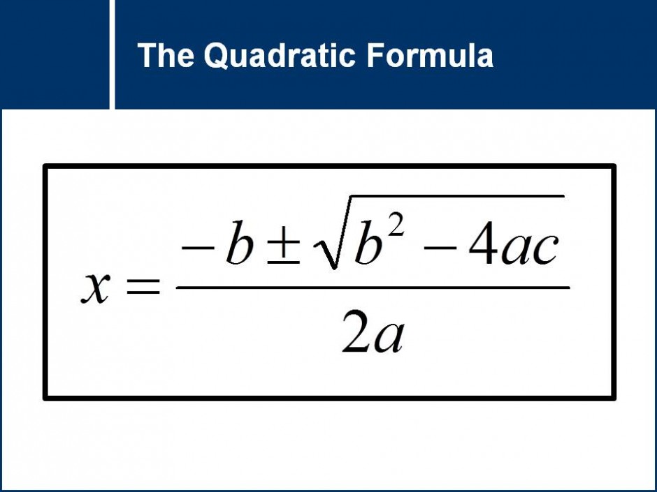 View Quadratic Formula Pictures