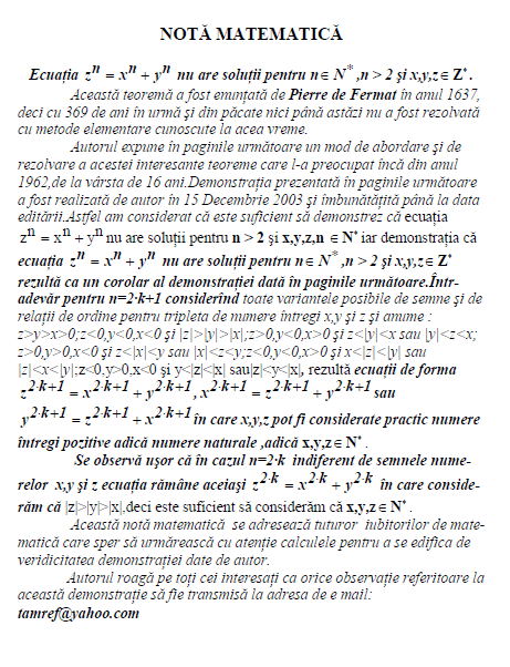 Marea Teoremă A Lui Fermat Math Wiki Fandom