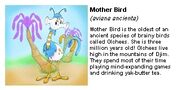 Mother bird trading card