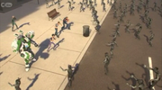 The zombies approaching Max, Alex, Rayne and C.Y.T.R.O.