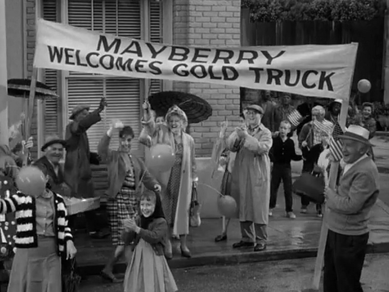Image result for mayberry welcomes gold truck