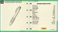 Memory Book Stats
