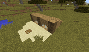 Stylized Wooden Shelter Appealing Angle