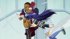 Takachiho breaks Medaka's arm