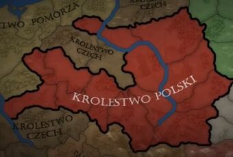 Polska Kazimierza Wielkiego Mapa Scienna Szkolna