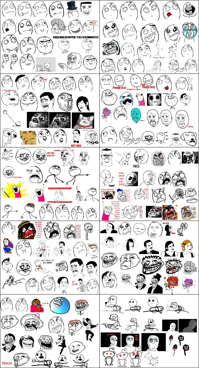 Download Meme Cartoon Faces List | PNG & GIF BASE